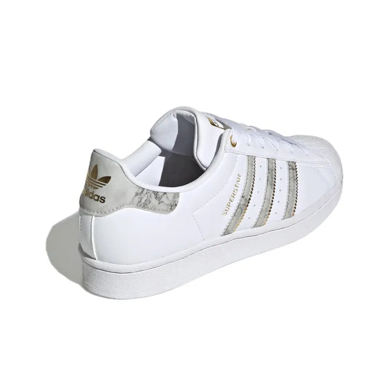 Superstar Women's Adidas First COPY 'White Gold Metallic' Women's