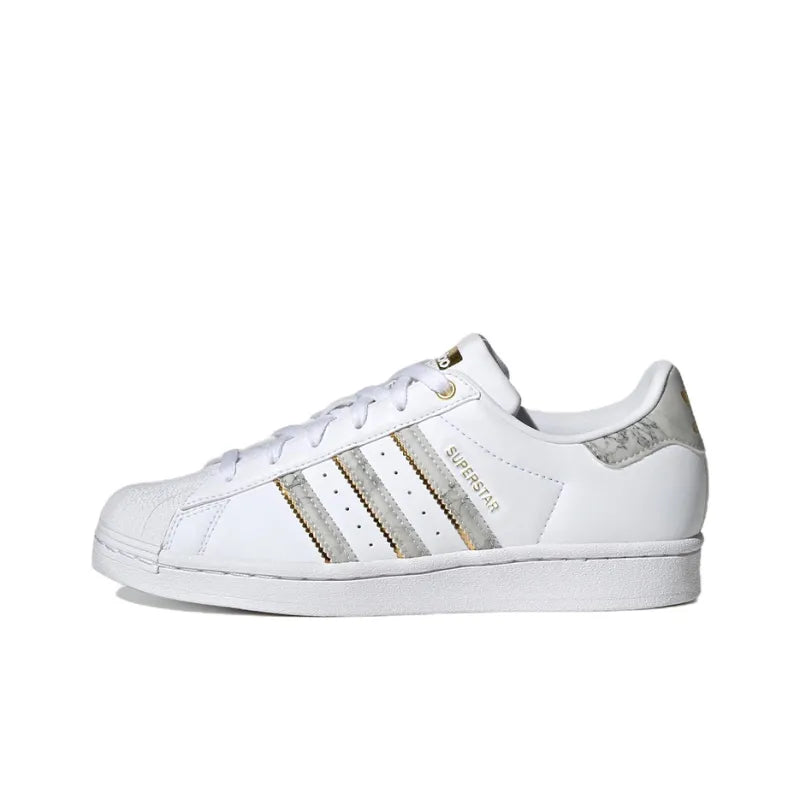 Superstar Women's Adidas First COPY 'White Gold Metallic' Women's