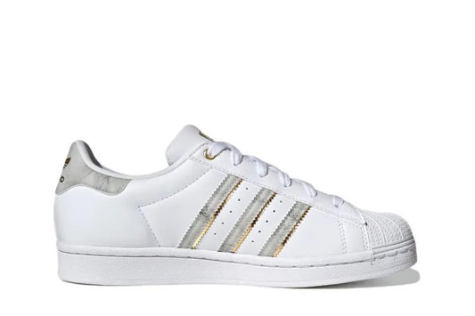 Superstar Women's Adidas First COPY 'White Gold Metallic' Women's